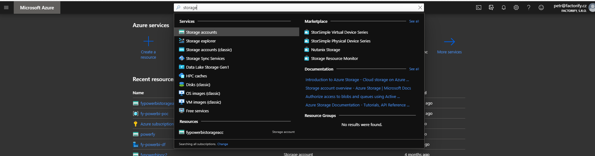 Find Storage Account In Azure